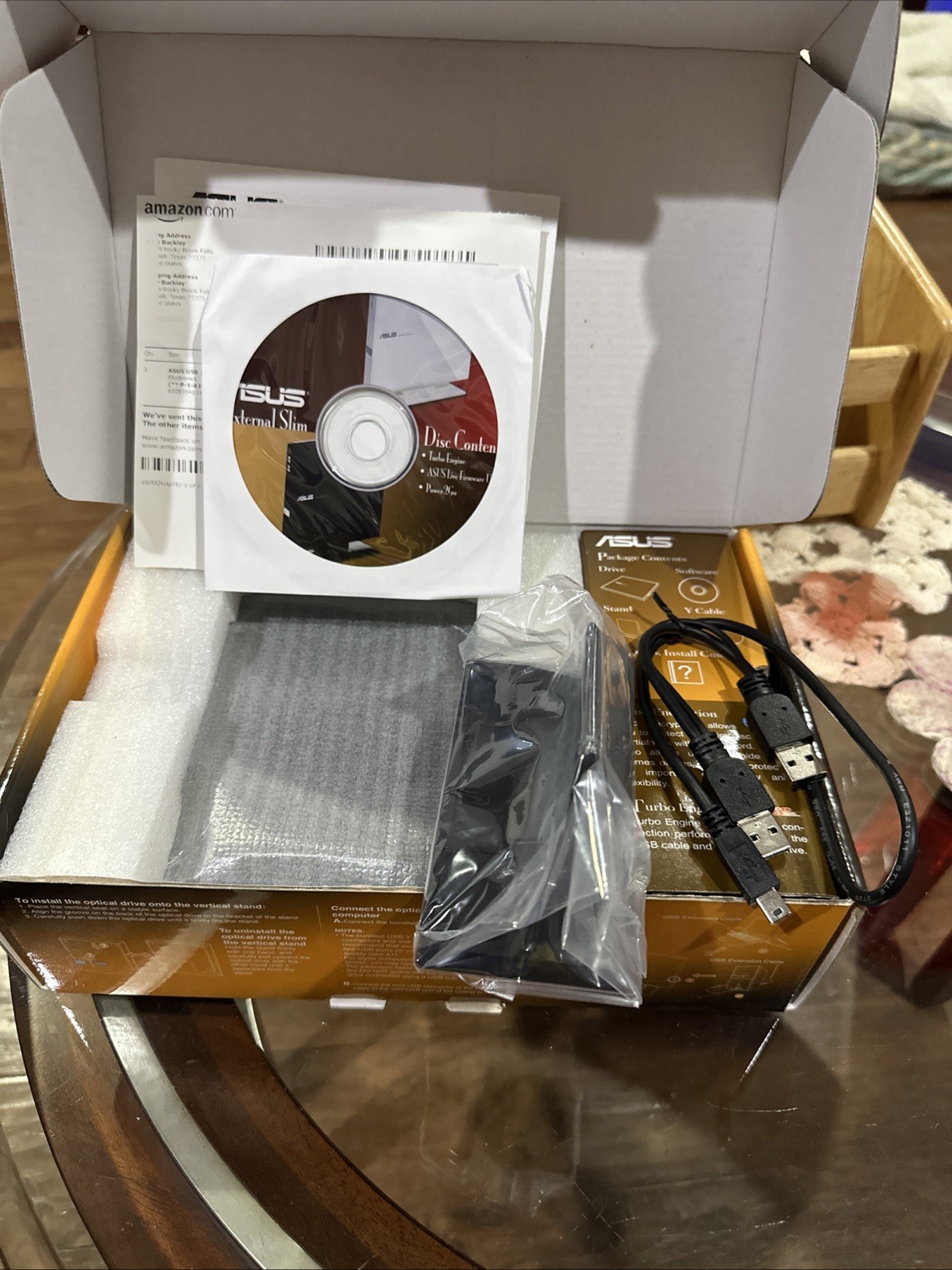 Asus SDRW-08D1S-U DVD Writer External Optical Drive USB 2.0 Brand-New