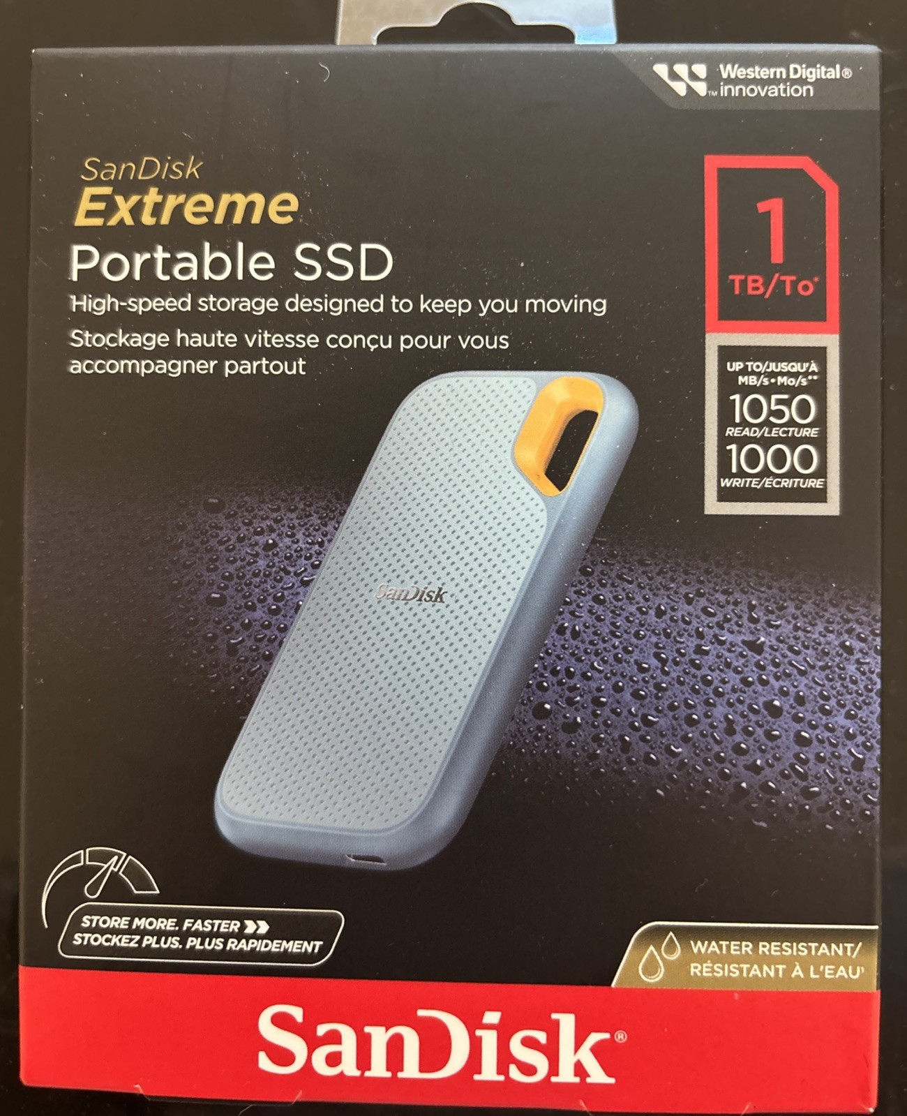 SanDisk 1TB Extreme Portable External SSD, 1050/1000 MB/s USB-C NEW