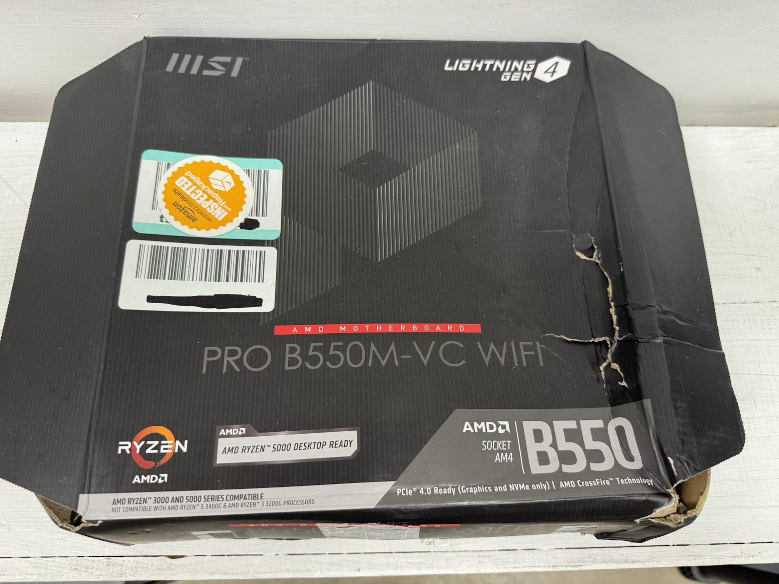 MSI PRO B550M-VC WIFI MicroATX AM4 Motherboard DDR4 PCIe 4.0 HDMI/DP