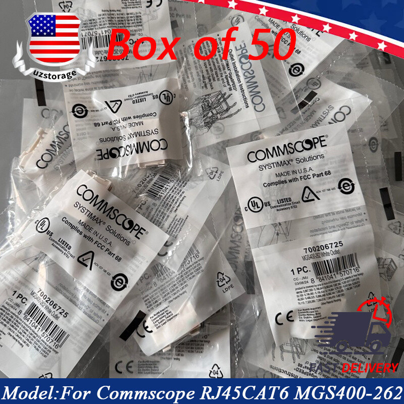50PCS For CommScope Category 6 Gigabit Network Jack Module RJ45CAT6 MGS400-26