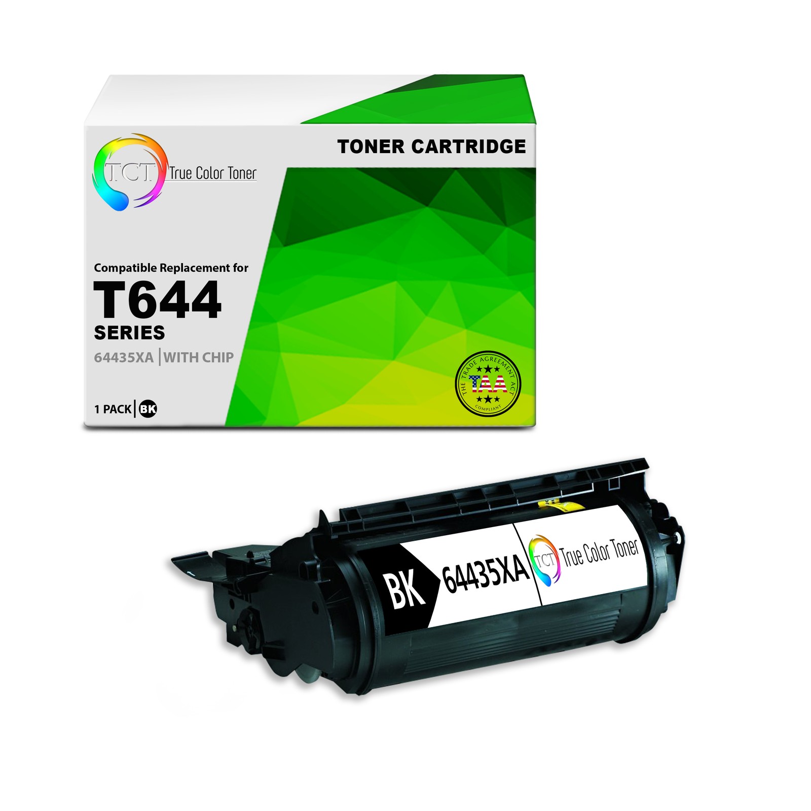 TCT T644 TAA Compliant Toner Cartridge Replacement for Lexmark 64435XA