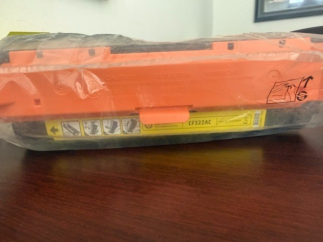 Genuine HP CF322A / CF322AC Yellow 653A / 653AC Toner Cartridge New Sealed Bag