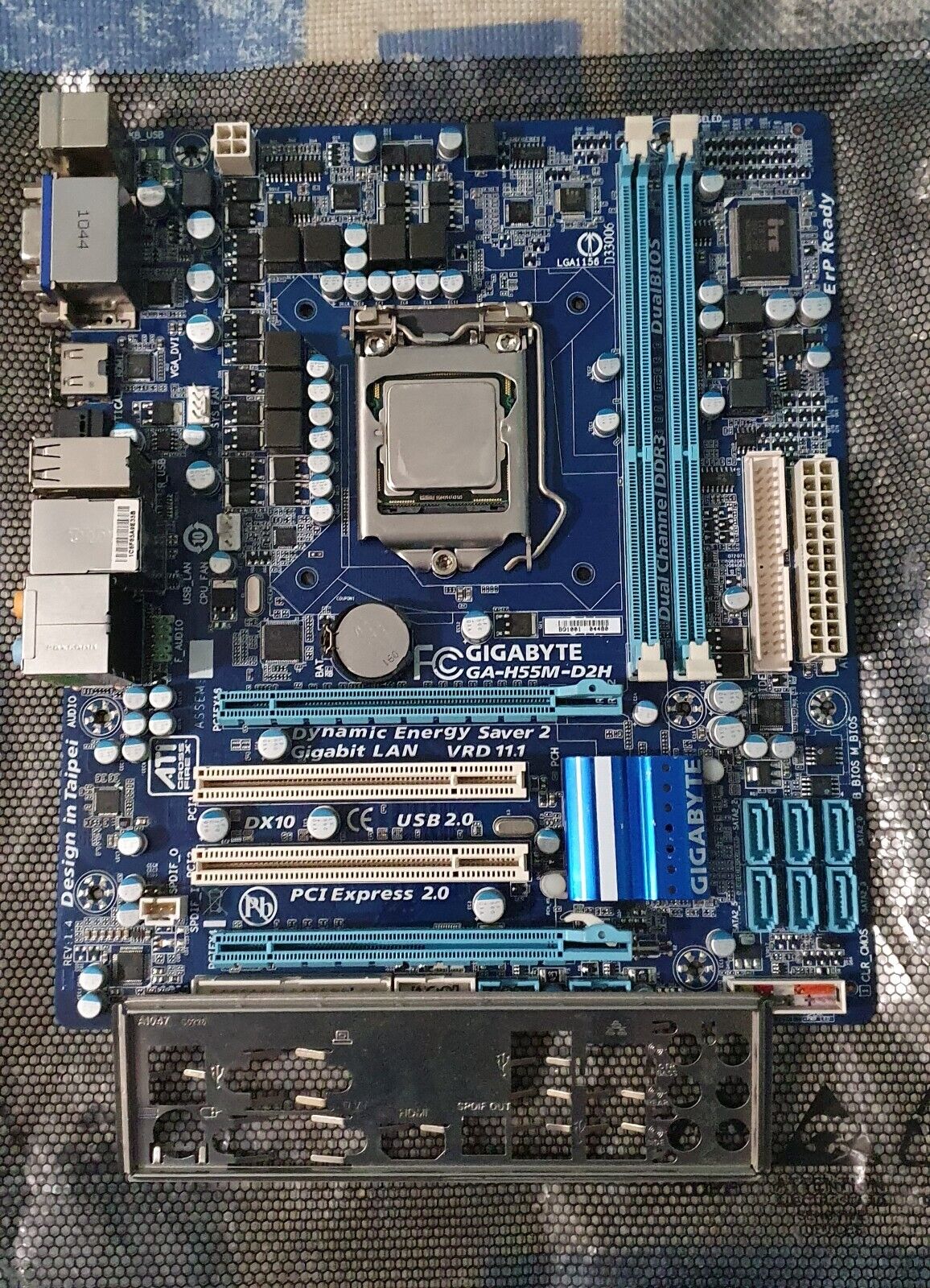 Gigabyte GA-H55M-D2H (rev. 1.4), LGA 1156, Intel Core i5-760 4 core, DDR3