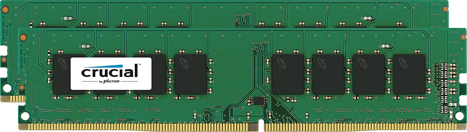 Crucial 16GB Kit 2x 8GB DDR4 2666 Mhz PC4-21300 Desktop Memory DIMM 288-pin