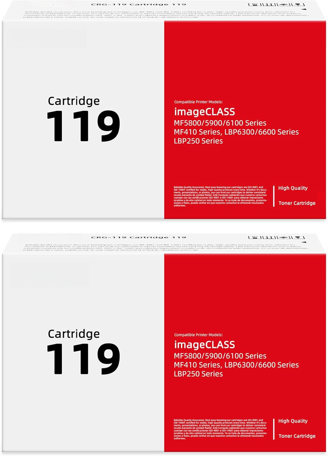2PK CRG119 Toner Cartridge for Canon 119 ImageClass MF5960dn MF5880dn MF5950dw