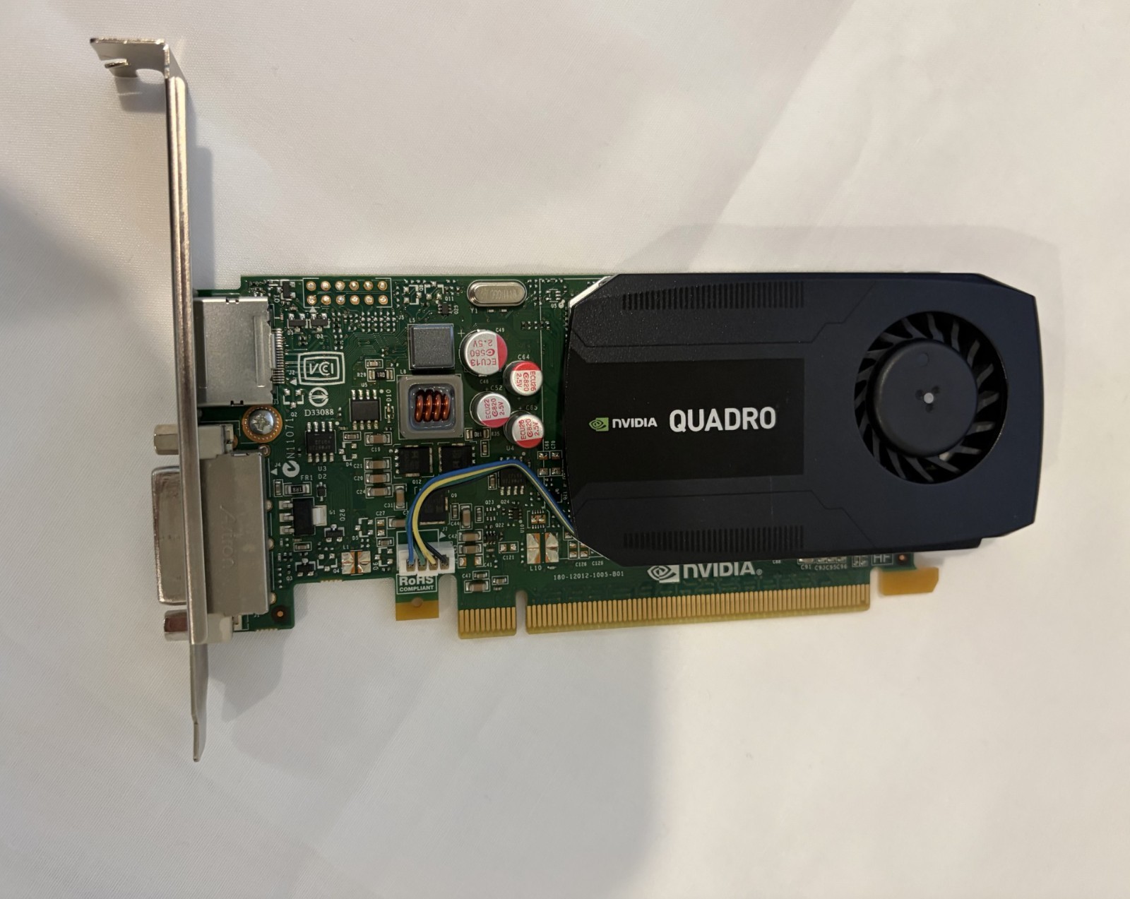 Nvidia Quadro K600 Graphics Card, Model V5WK5, 1GB PCI-E, DVI-I and DisplayPort
