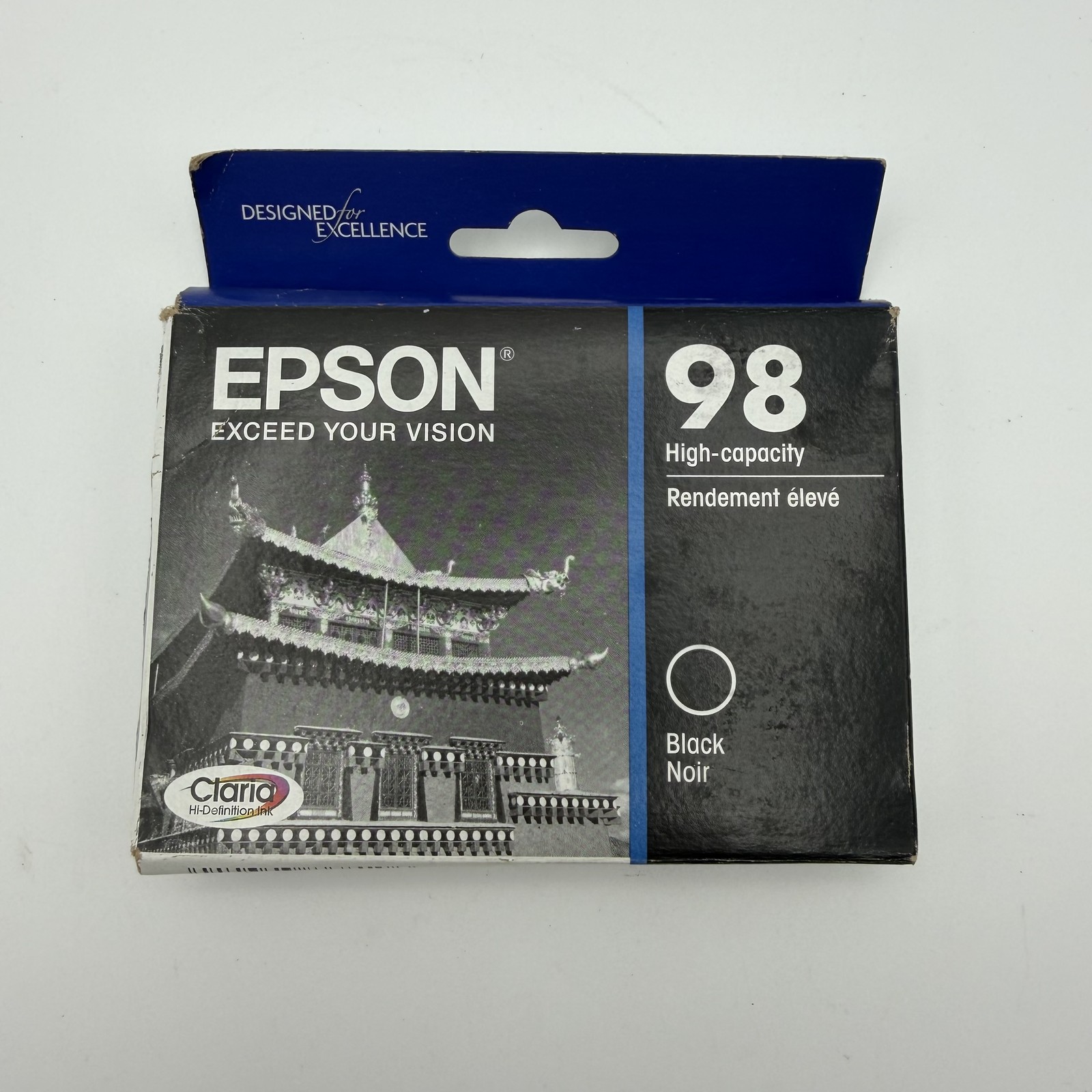 Epson 98 Black High-Capacity Ink Cartridge T098120 Genuine Claria Hi-Def - 07/21