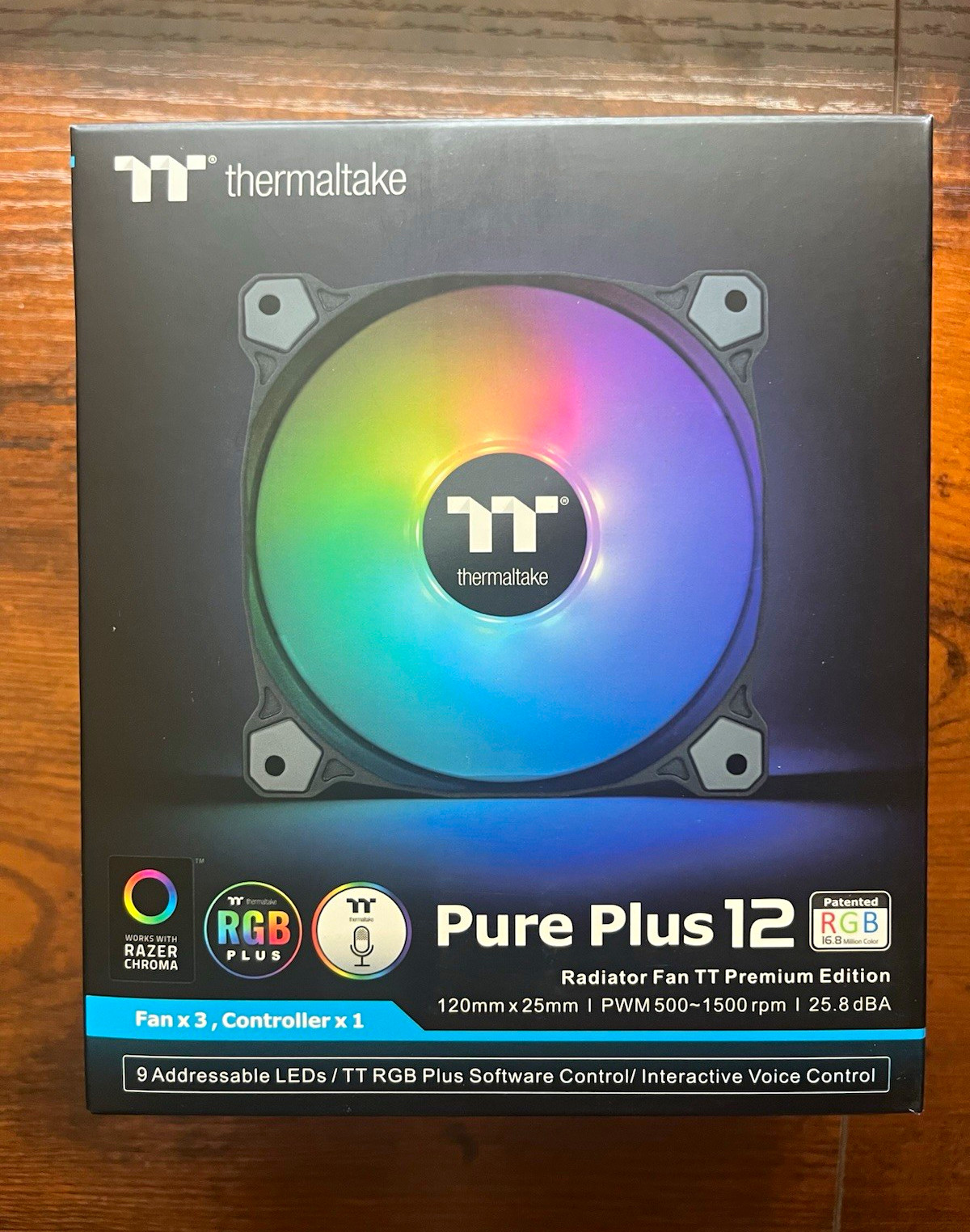 Thermaltake Case Fans Pure Plus 12 120mm RGB PWM 3-Pack w/ Controller
