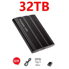Portable External SSD 1TB 4TB 16TB 32TB High Speed Solid State Drive Storage