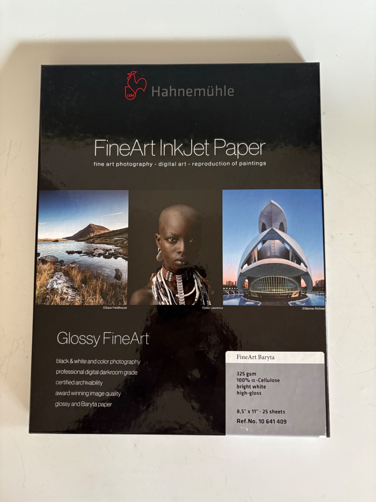 Hahnemuhle Fine Art Baryta High Gloss Bright White Paper 8.5 x 11" 24/25 Sheets