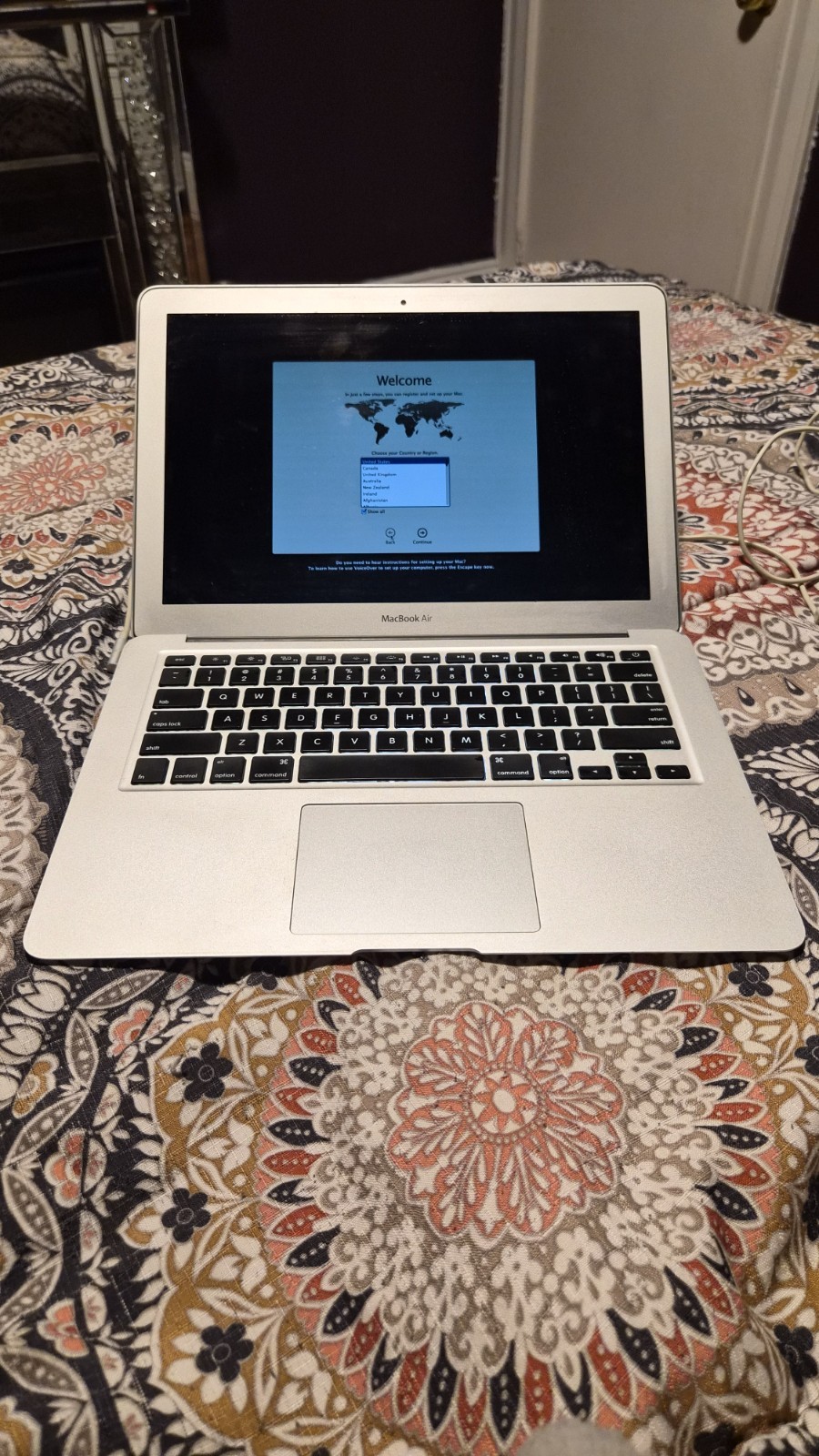 Apple MacBook Air 13" Mid-2011 A1369 – Clean/Reset – Boots to Setup Screen