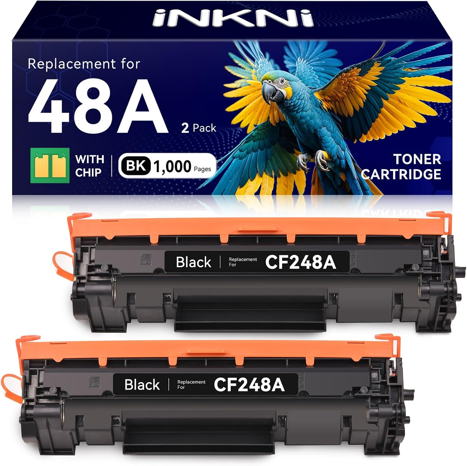 Compatible 48A Cf248A Toner Cartridge for HP, Black, 2-Pack