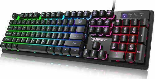 NPET K10 Wired Gaming Keyboard - Black
