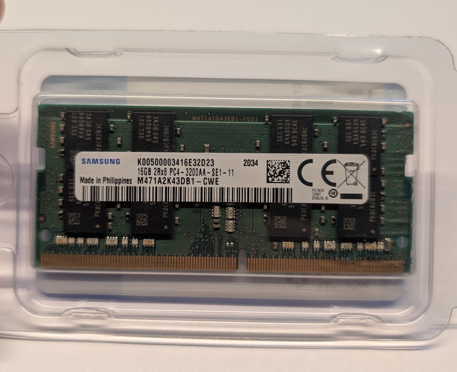 Samsung 16GB (8x2R) PC4-25600 DDR4 Memory (M471A2K43DB1-CWE)