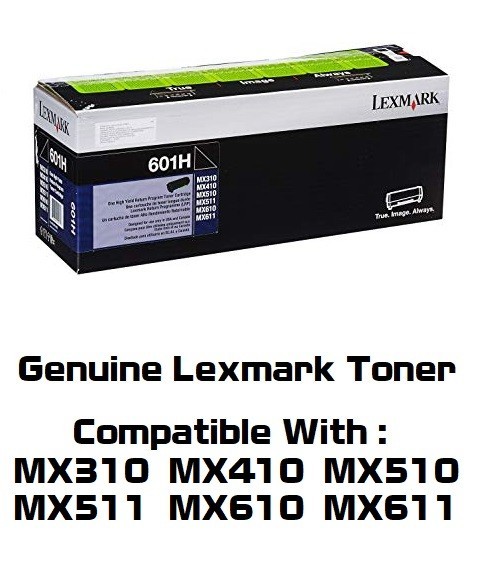 New Genuine 60F1H00 601H Toner MX310 MX510 MX511 MX610 MX410 MX611 SEALED BAG