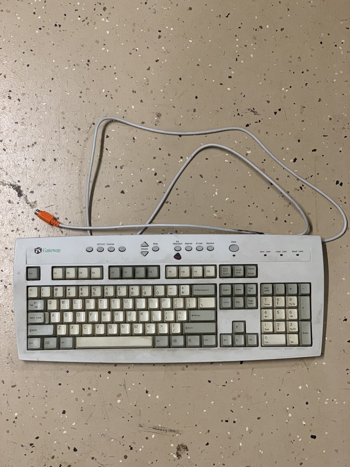 Vintage Gateway 7001211 Mechanical Keyboard PS/2 Wired Computer Accessory