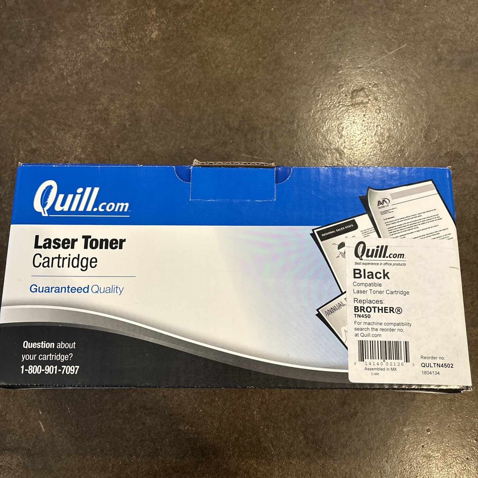 Quill Brand® Compatible High Yield Black Toner Cartridge for Brother® TN450
