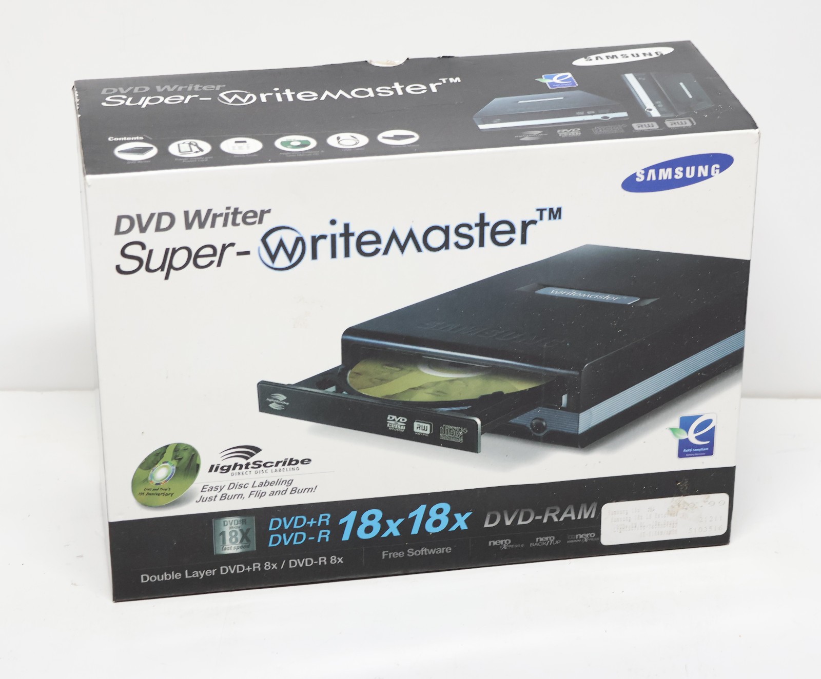 Samsung Super-Writemaster DVD Slim External DVD Writer SE-S184 NEW