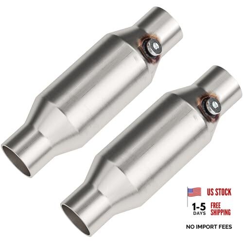 2.25" Universal Catalytic Converter, 2.25" Inch Inlet/Outlet 2.25 Inch 2 pack