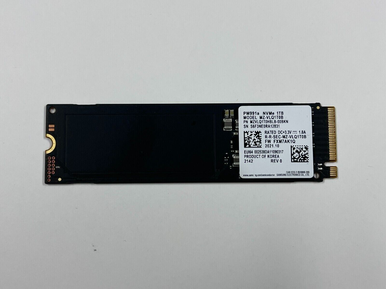 Samsung PM991a PCIe NVMe M.2 1TB SSD MZ-VLQ1T0B Solid State Drive SSD