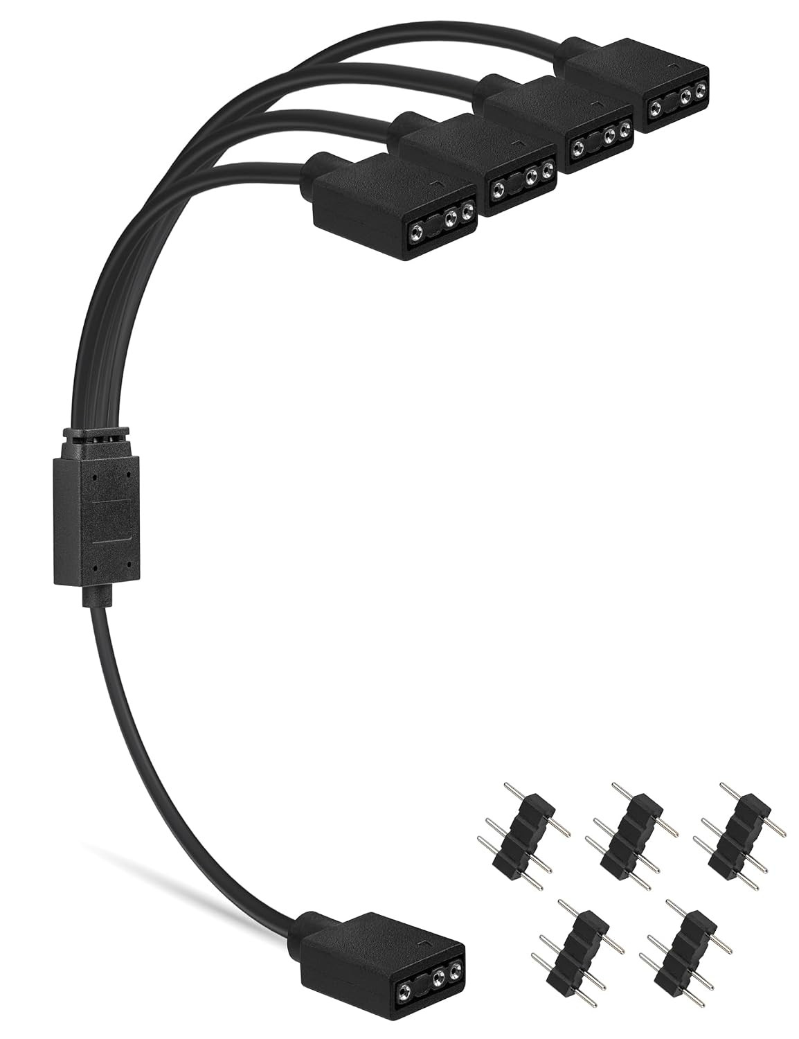 Uphere 5V 3Pin ARGB Splitter Cable 1 Female to 4 Female 3 Pins Extension