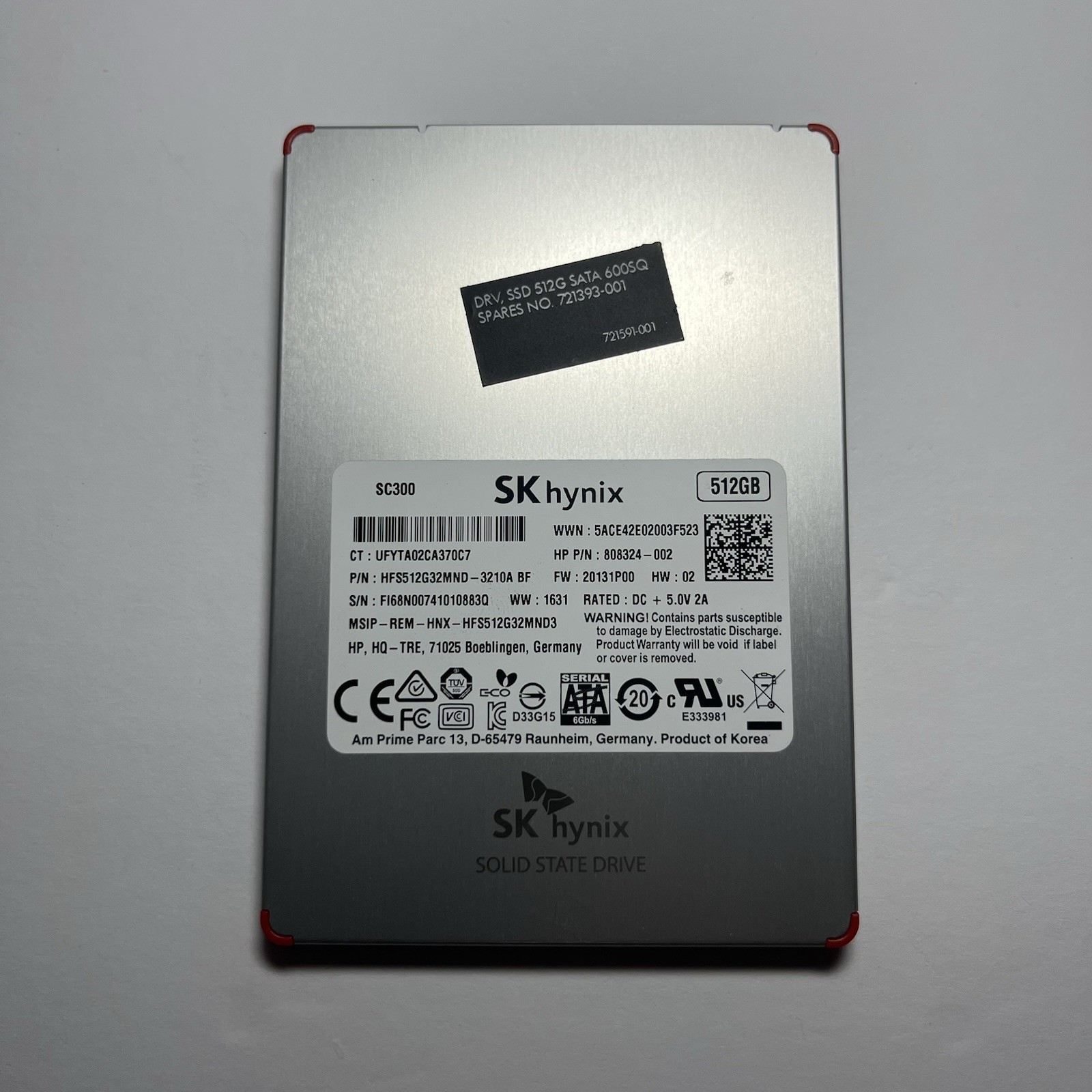 SK hynix SC300 512GB 2.5in SATA SSD HFS512G32MND TESTED GOOD