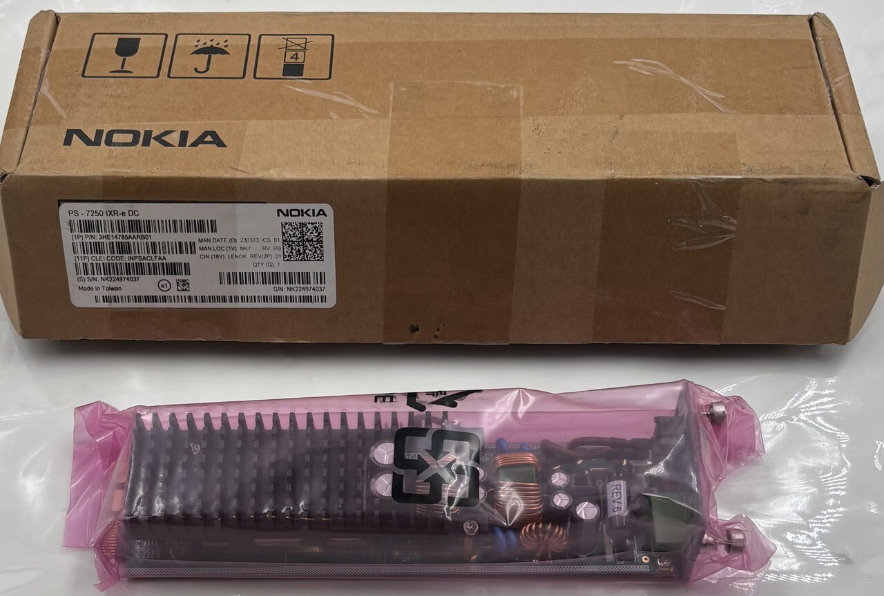NOKIA 3HE14785AA RB01 PS 7250 IXR-E DC ROUTER INTERCONNECT POWER SUPPLY