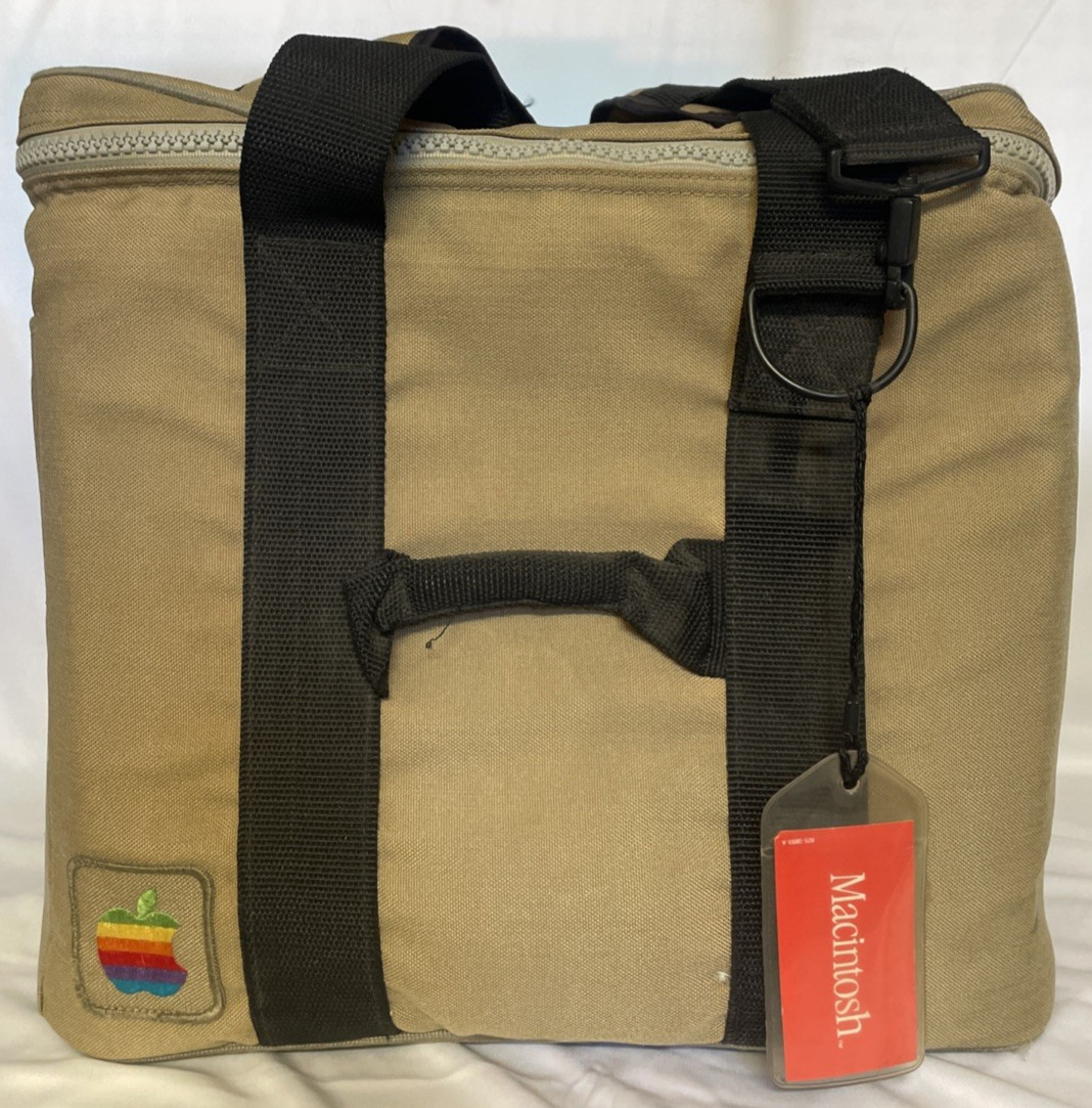 Rare Vintage 1980’s Apple Macintosh Computer Soft Carry Case Bag With Strap