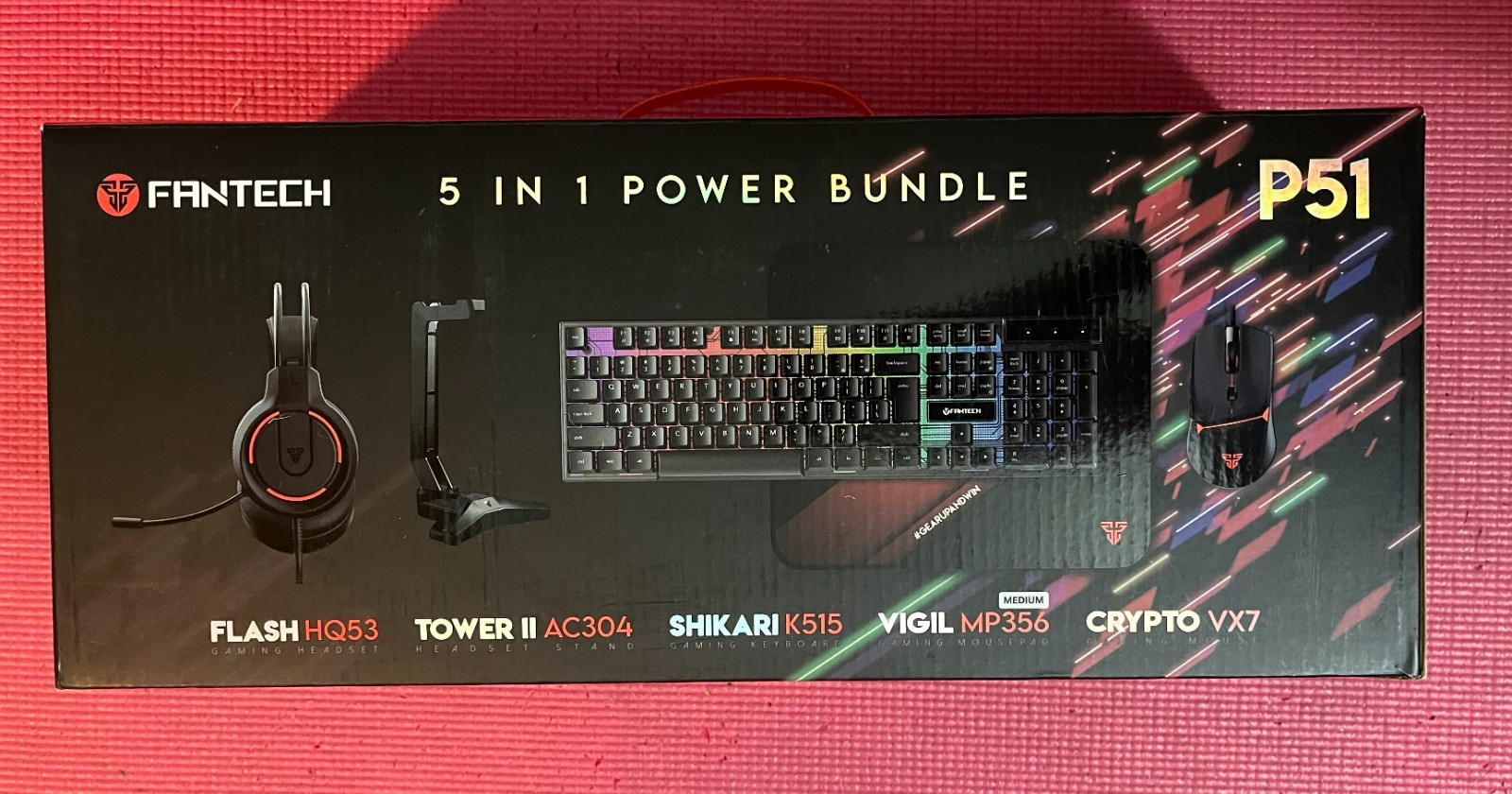 Fantech P51 5 In 1 Power Bundle Gaming Headset Gaming Mouse and Keybord Set