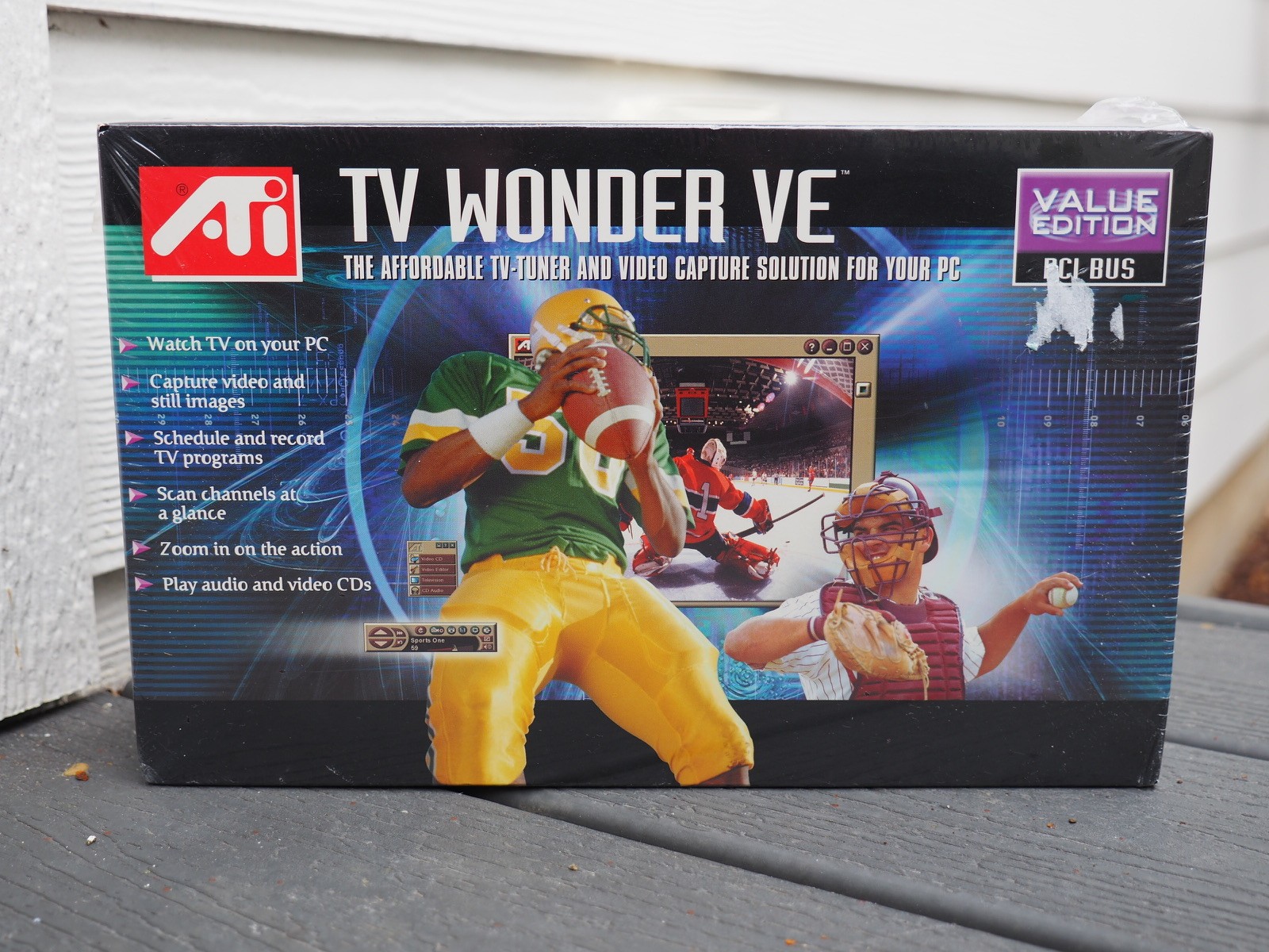 ATI TV Wonder VE PCI TV Tuner Card New Sealed Vintage 1999-2001 Retro