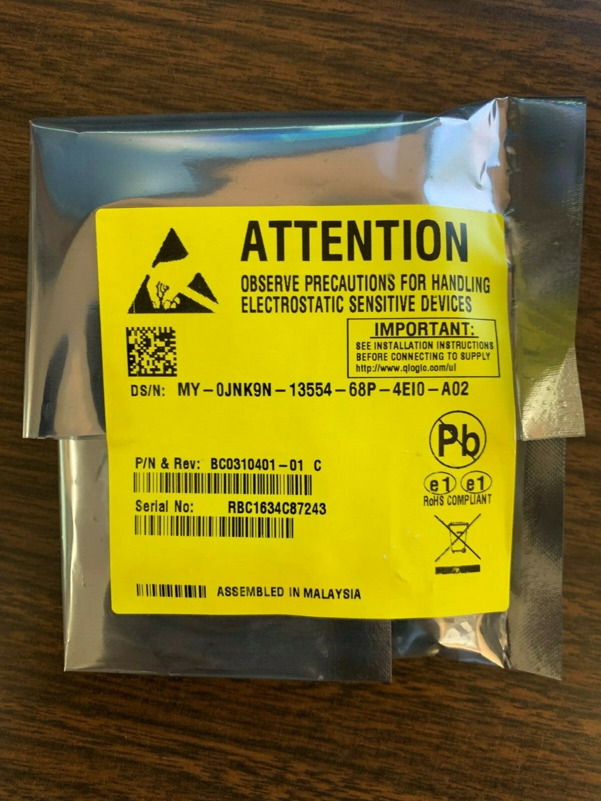 New Sealed DELL QLogic 0JNK9N 10GB Quad Port 4-Port Network Daughter Card 