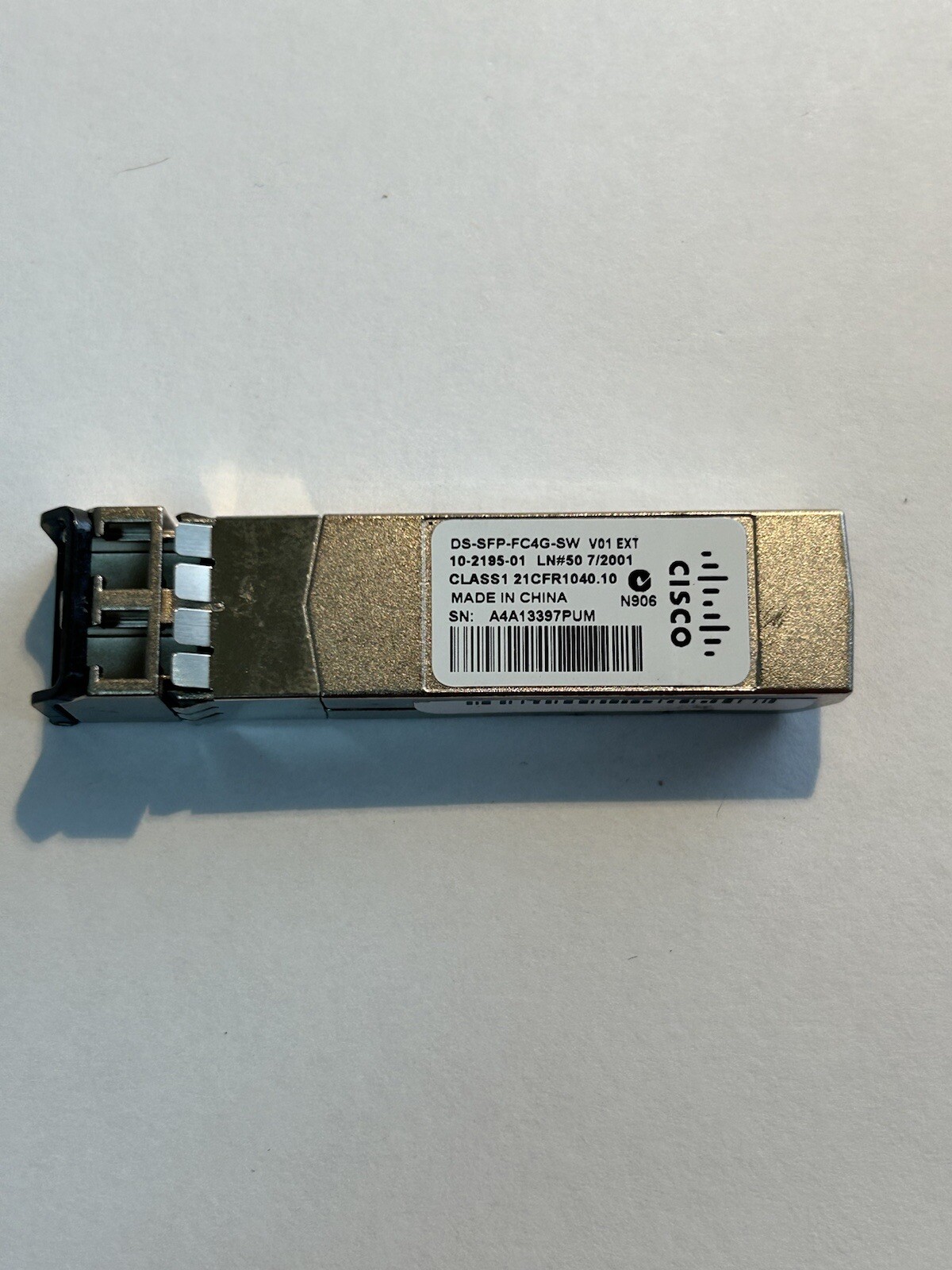 Cisco DS-SFP-FC4G-SW 4-Gbps Small Form-Factor Fibre Channel Dual LC Connector