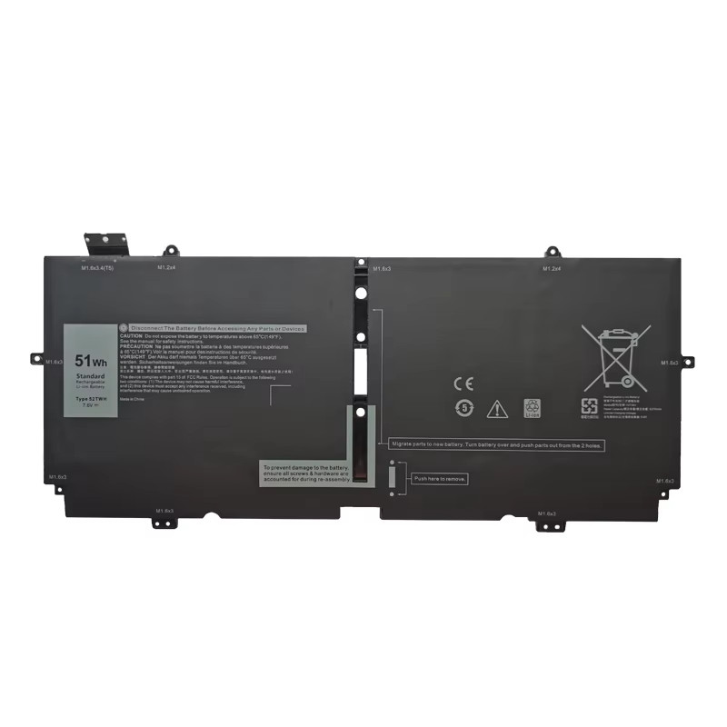 52TWH 51Wh Laptop Battery for Dell XPS 13 7390 9310 2in1 P103G001/002 X1W0D