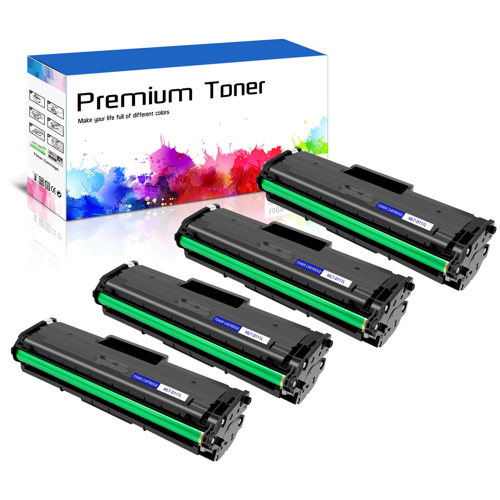 4PK MLT-D111L Toner Cartridge for Samsung SL-M2071 SL-M2071W SL-M2071FH M2071FW