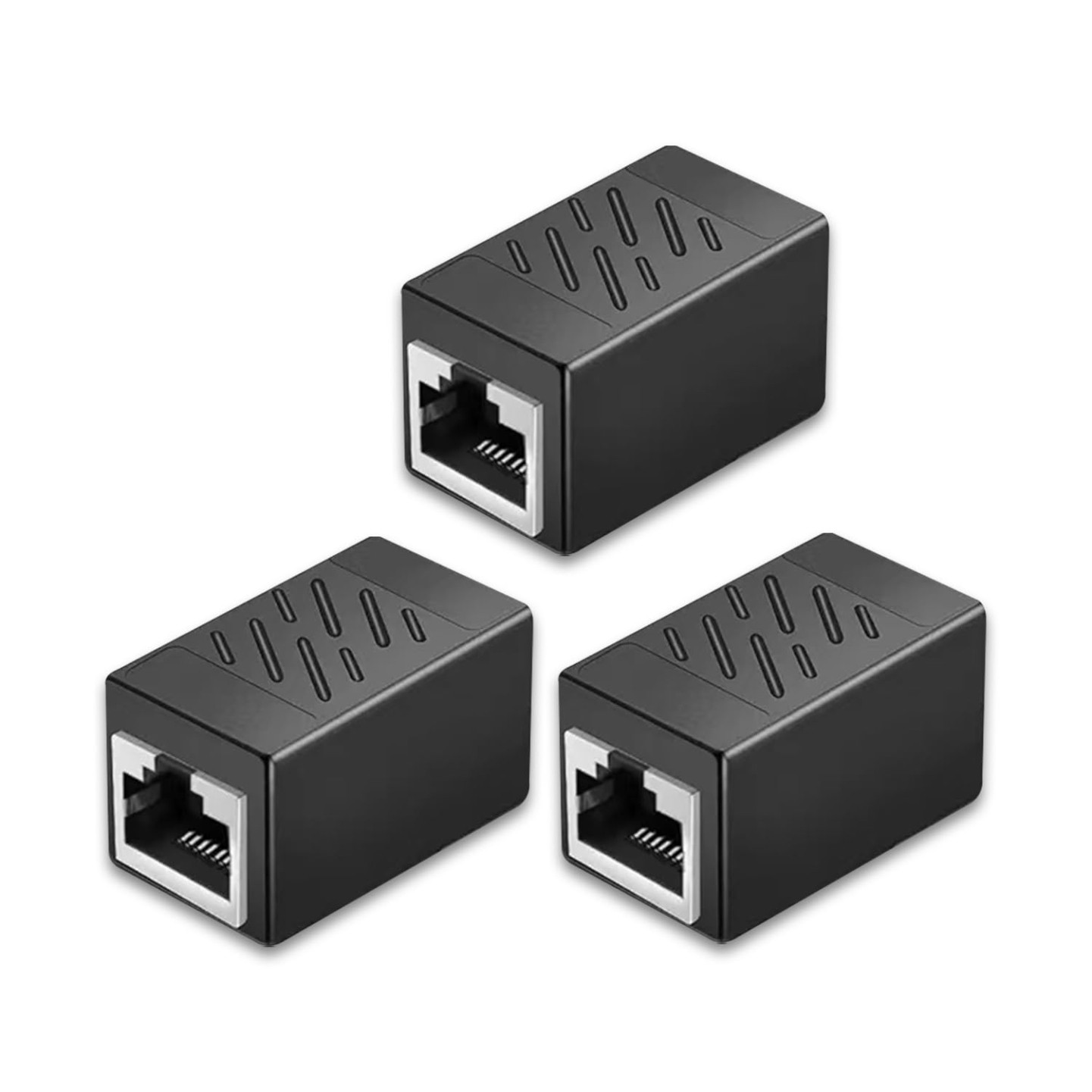 EZYUMM 3 Pack Ethernet Coupler, Premium Gold Plated Ethernet Extender, RJ45 Coup