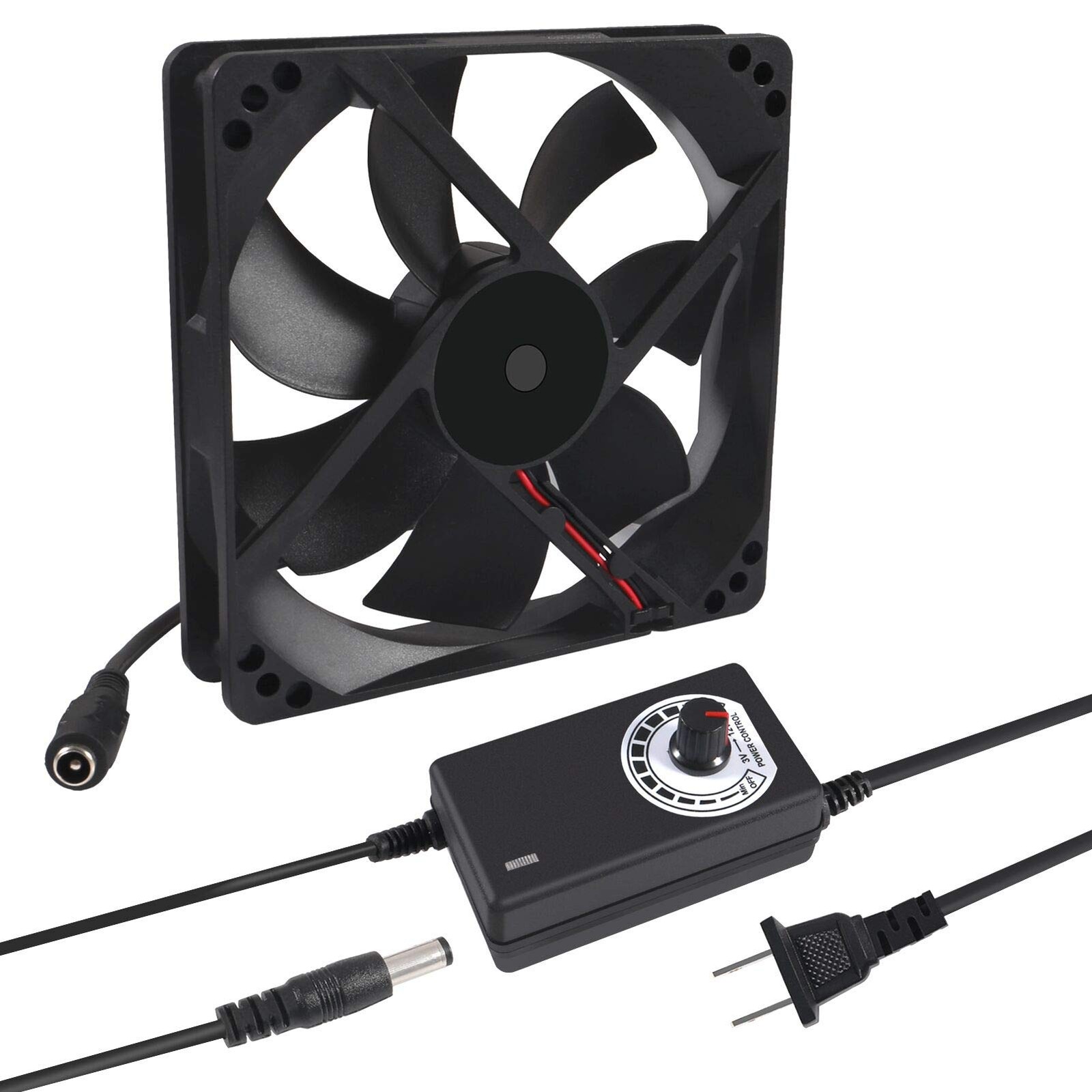 120mm x 25mm 110V 220V AC Powered Cooling Fan with Speed Controller