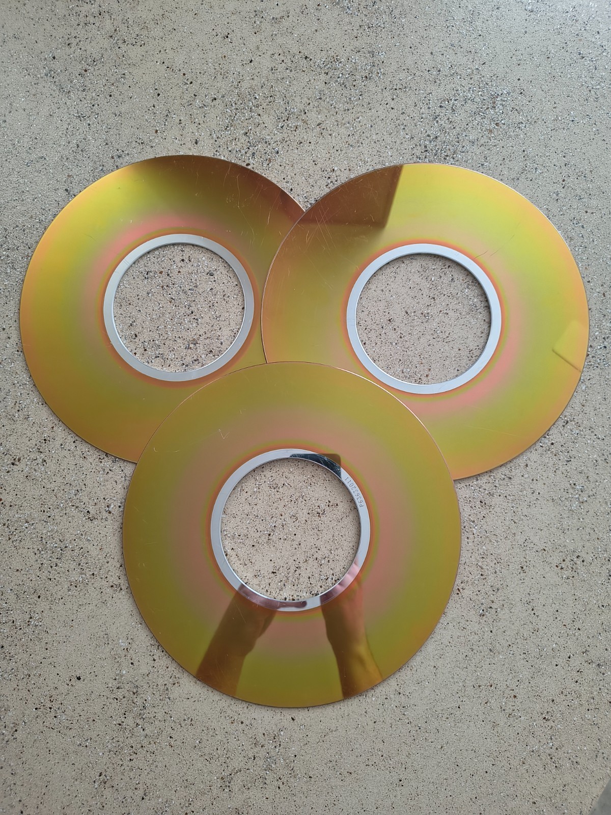 Lot of 3 Vintage 9.5 inch Hard Drive Disk Platter