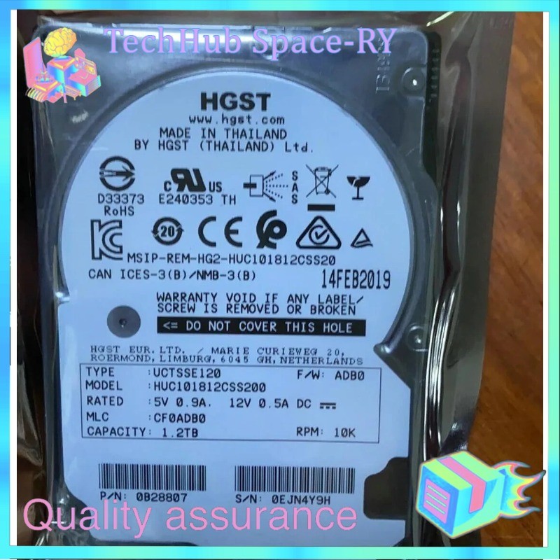 NEW HGST HUC101812CSS200 Ultrastar C10K 1.2TB 12Gb/s SAS 2.5" HDD Hard Drive