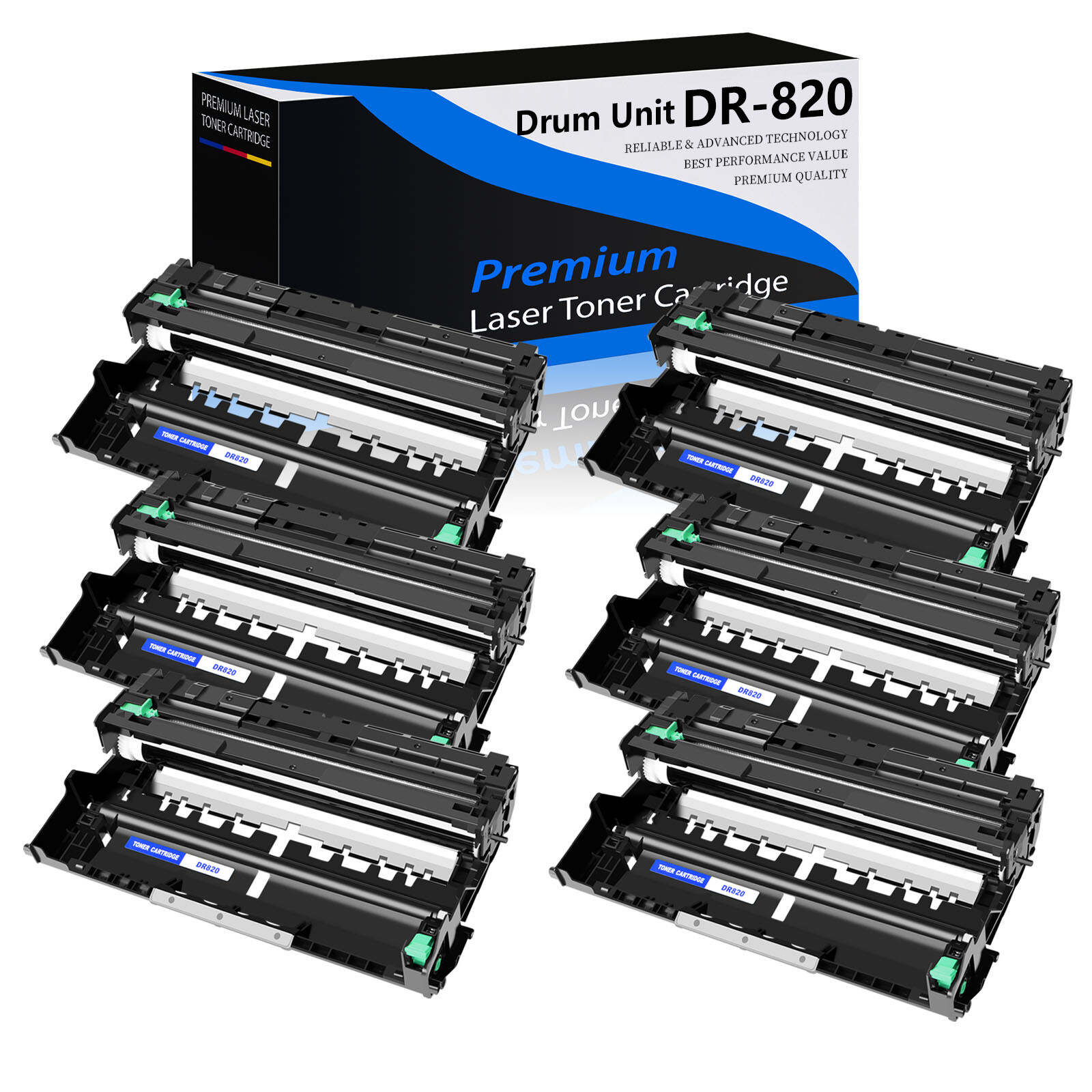 6PK Black DR820 Drum Unit for Brother DR-820 HL-L6200DWT MFC-L5900DW DCP-L5500DN