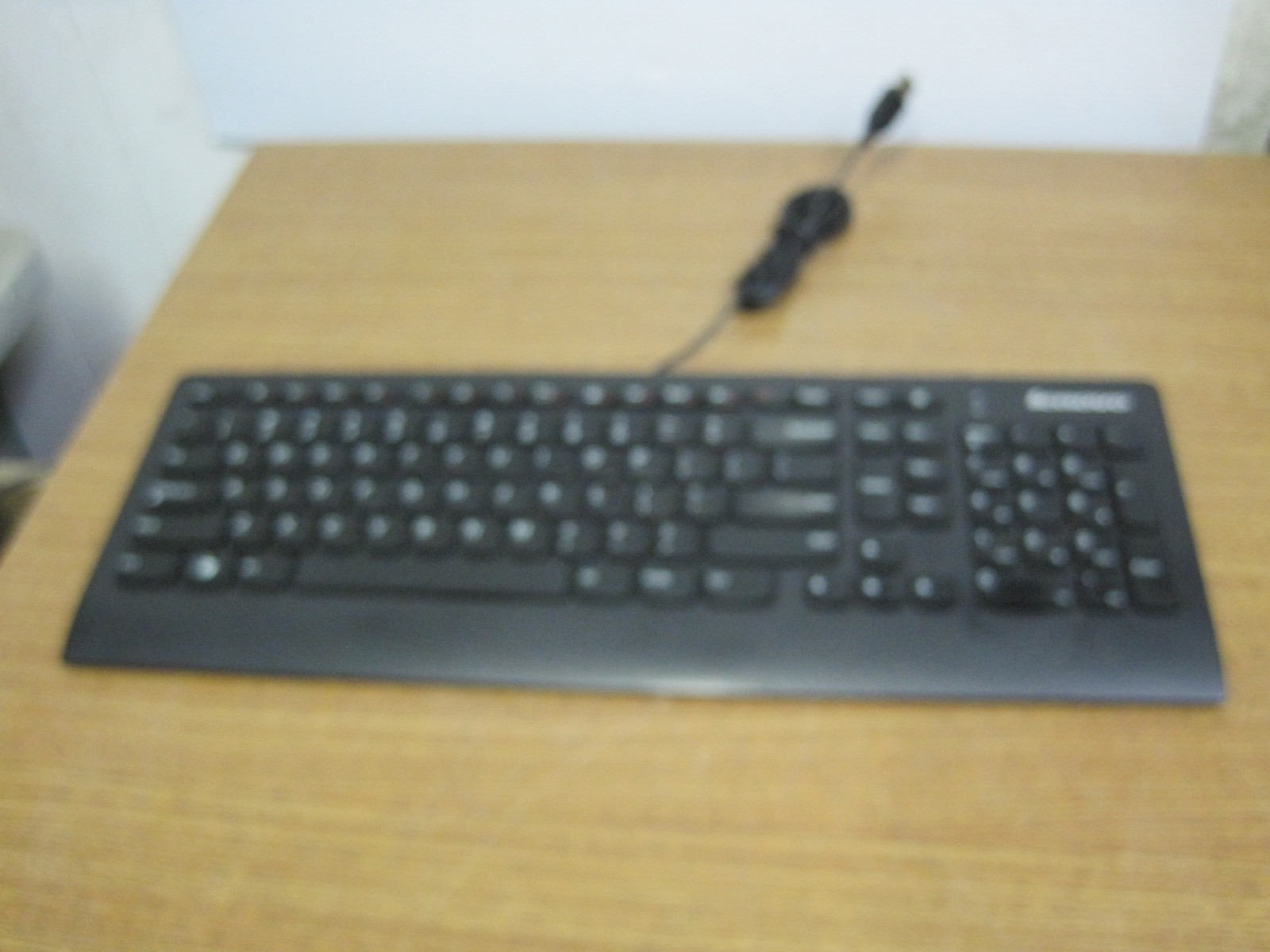 Lot of 4 Lenovo SK-8821 Black Slim USB Wired Desktop PC Keyboard