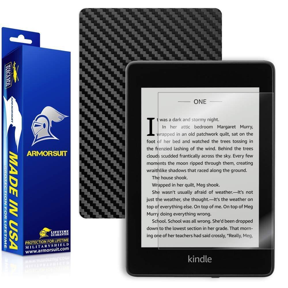 ArmorSuit Amazon Kindle Paperwhite (2018) Screen Protector + Black Carbon Fiber