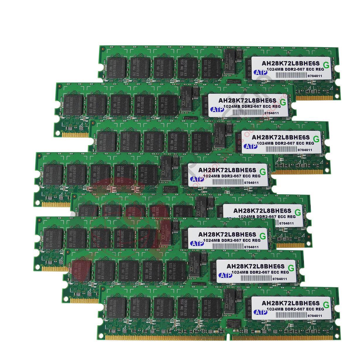 ATP AH28K72L8BHE6S 8x 1GB (8GB) 240-Pin DDR2-667 ECC REG Server Memory Module 