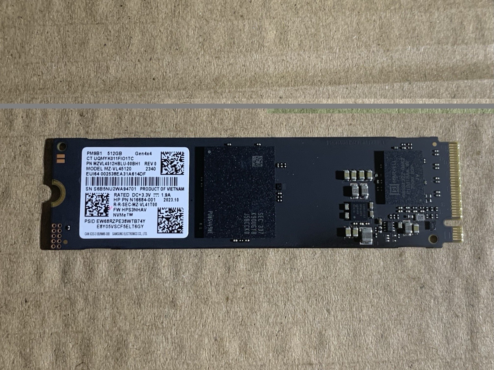 Samsung PM9B1 512GB M.2 2280 NVMe PCIe Internal SSD MZVL4512HBLU-00BH1
