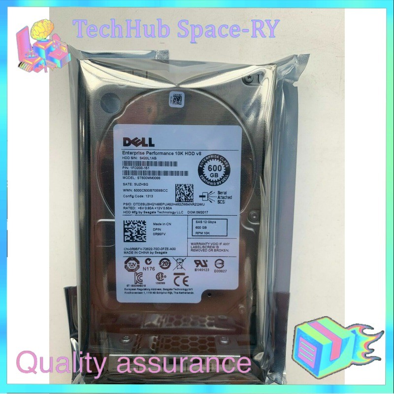 Dell R95FV 0R95FV 600GB 10K 12Gb/s 2.5" SAS HDD Hard Drive ST600MM0088 W Tray