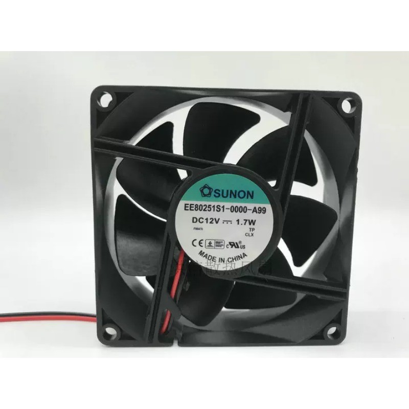 1PCS New For SUNON EE80251S1-0000-A99 Cooling Fan DC 12V 1.7W 8CM 8025 2-wires
