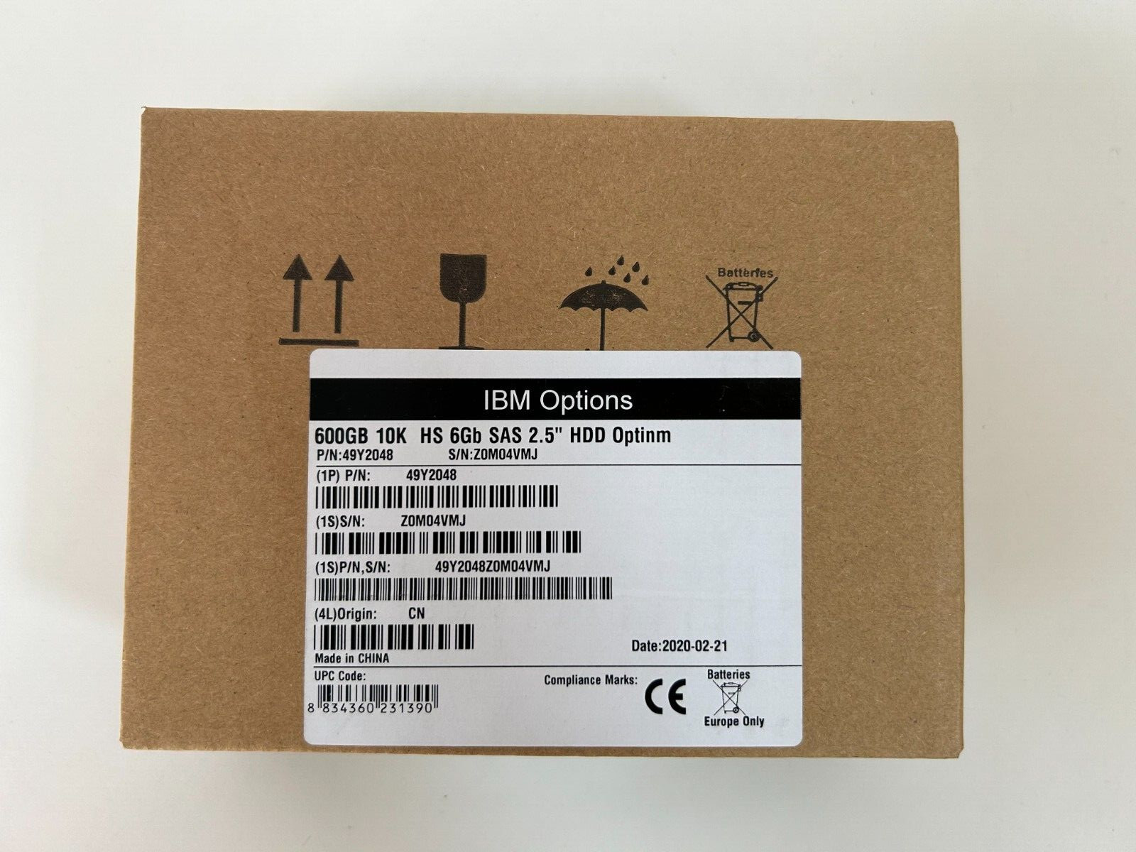 IBM 600GB 10K RPM 49Y2051 49Y2052 49Y2048 2.5" SFF SAS 6Gb DS3500 DS3542 ENT HDD