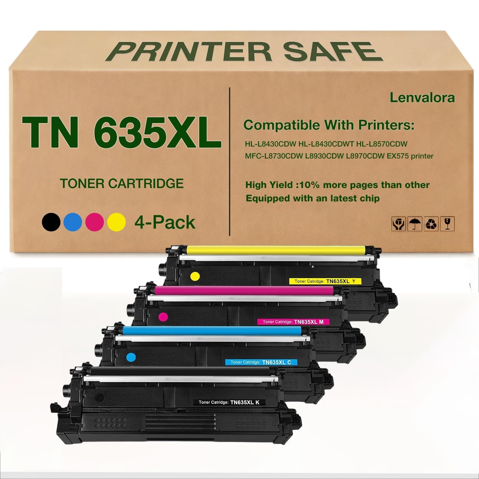 TN635XXL Super High Yield Toner Cartridge HL-L8430CDW, HL-L8430CDWT, HL-L8570CDW