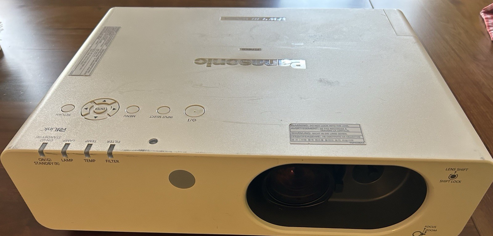 Panasonic PT-FW430U Projector 5664 Lamp Hours - Tested/working