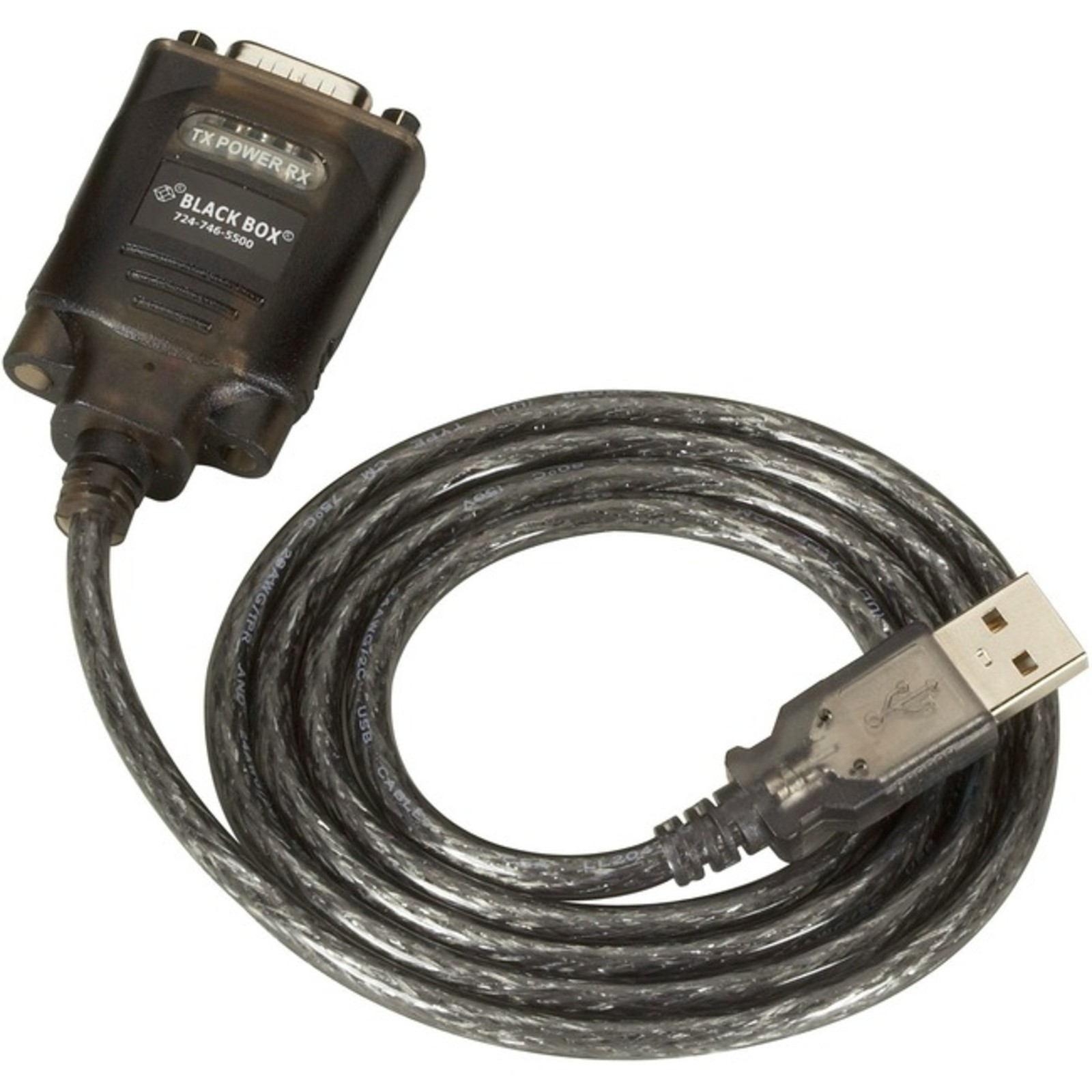 Black Box - IC199A-R4 - Black Box USB to RS-232 Converter - DB9, 1-Port - 3.58