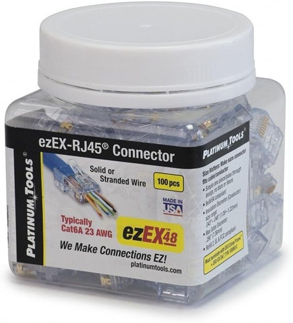 Platinum Tools Ezex48 Connector 100/Jar Accessory Box (202048J) 